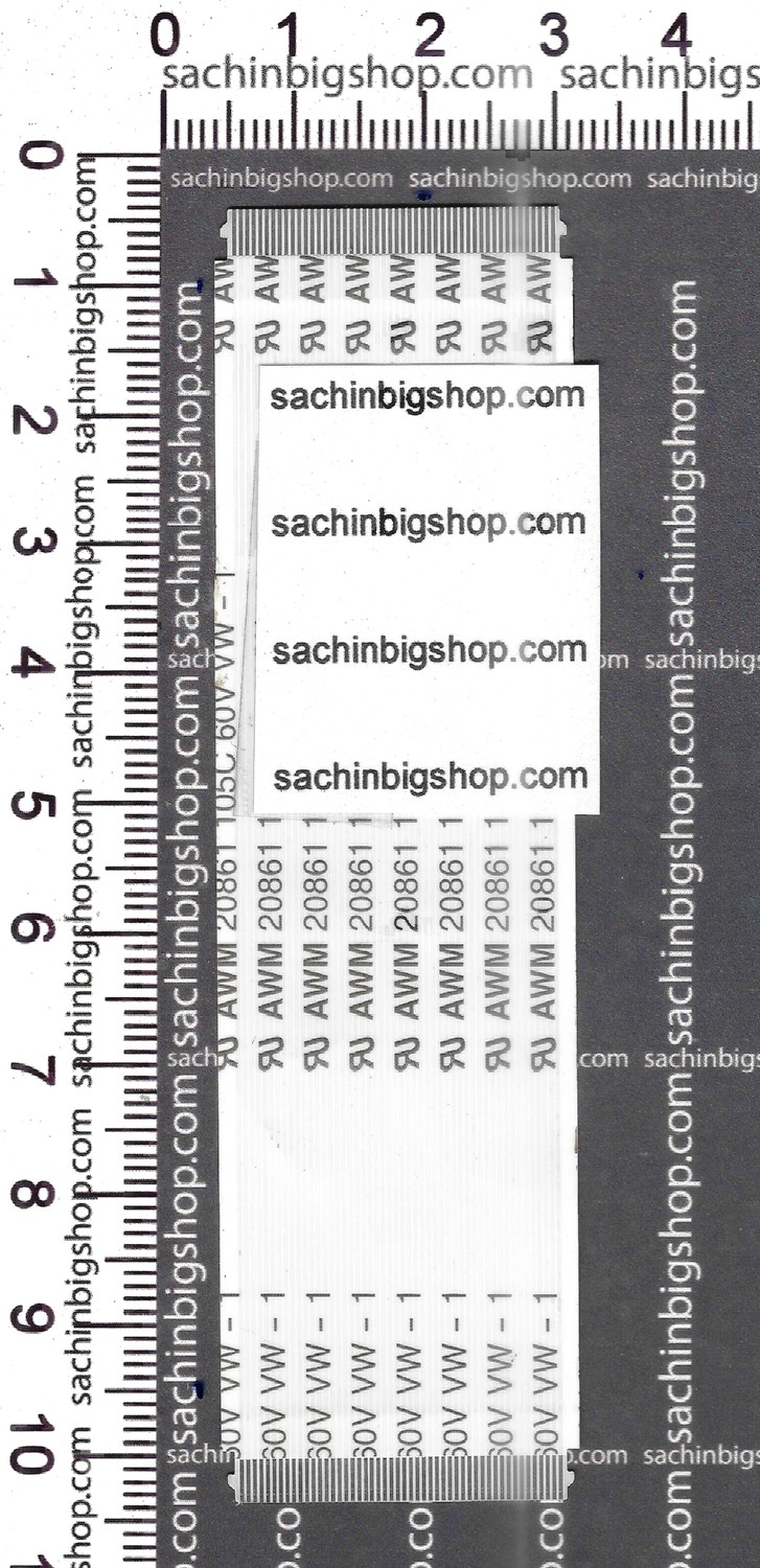 50Pins same cut both side number50-1 FFC Flex Cable (LVDS) - 0.5mm Pitch (Length 10cm)