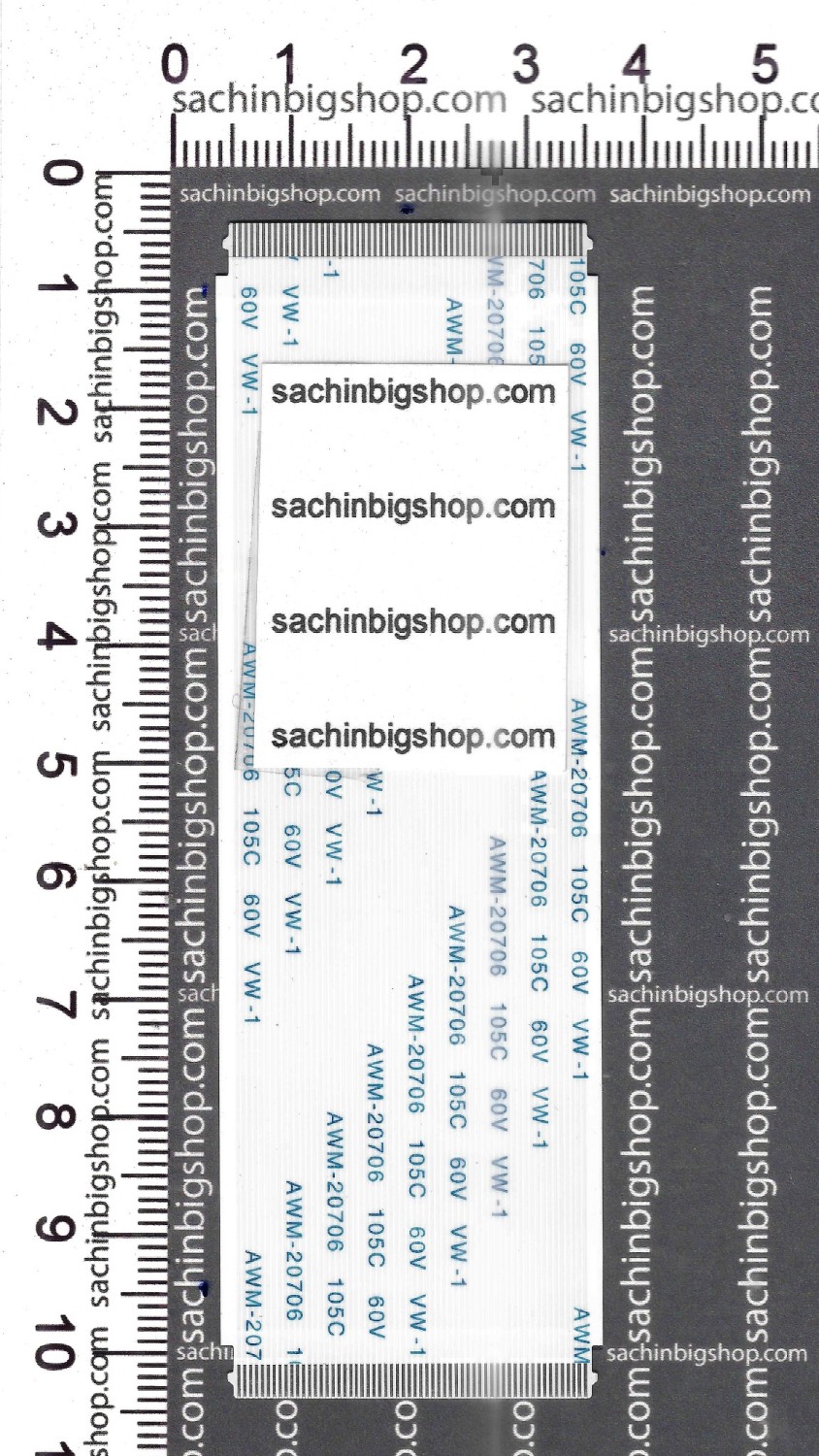 60 Pins same cut both side number60-2 FFC Flex Cable (LVDS) - 0.5mm Pitch (Length 10cm)