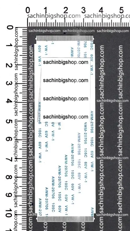60 Pins same cut both side number60-2 FFC Flex Cable (LVDS) - 0.5mm Pitch (Length 10cm)