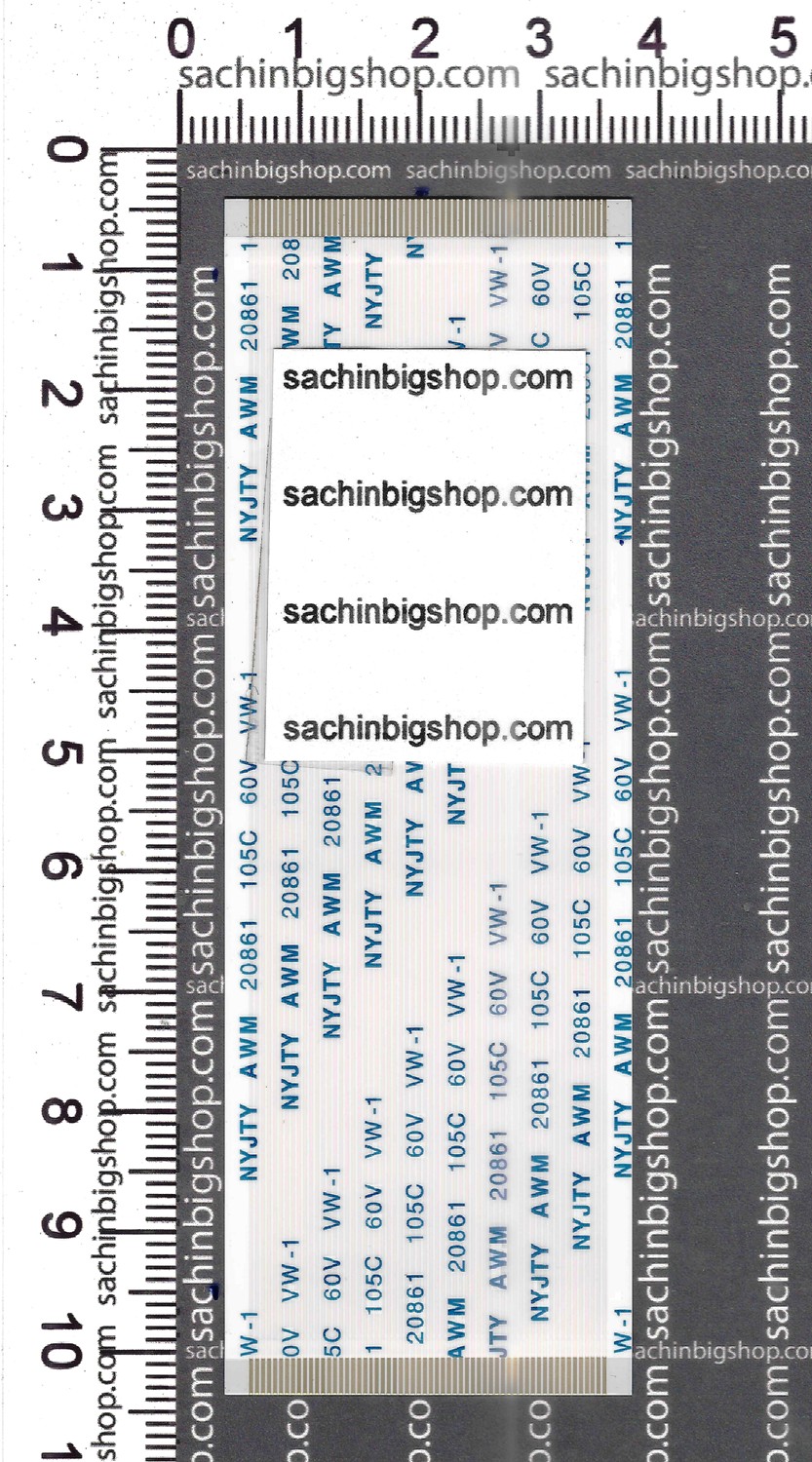 60Pins same cut both side number60-3 FFC Flex Cable (LVDS) - 0.5mm Pitch (Length 10cm)