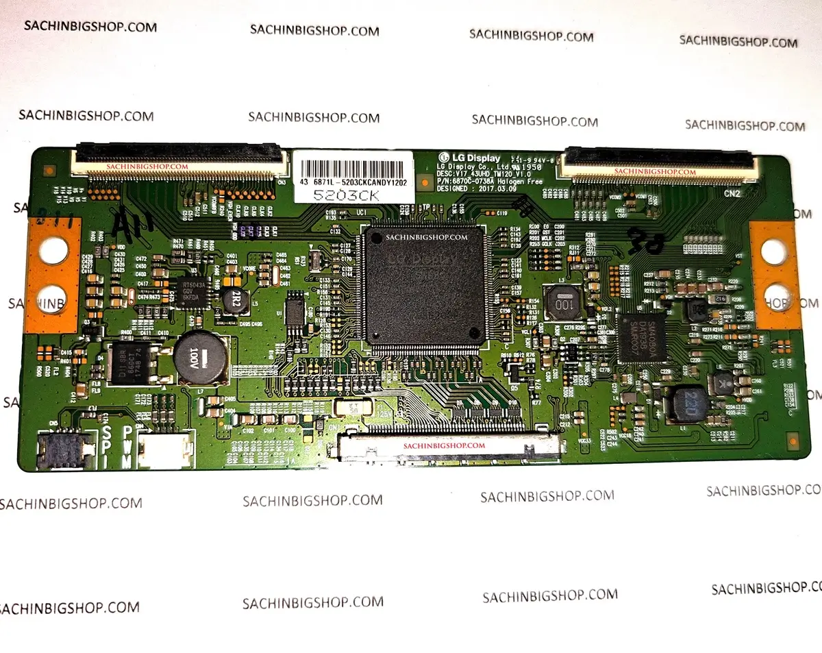 6870C-0738A V17_43UHD_TM120_1.0 T-CON BOARD FOR LED TV